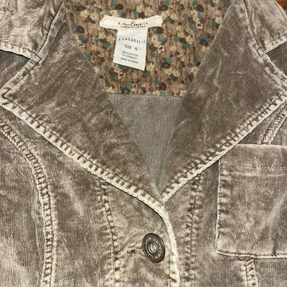 Z CAVARICCI Authentic Vintage Tan Corduroy Stretch Soft Distressed Jacket Blazer - Picture 9 of 15